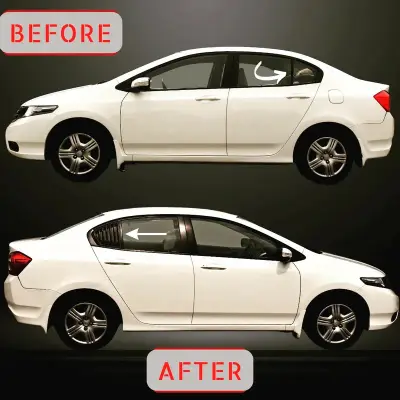 Honda City 2012-2016 Rear Window Quarter Louvers Pakistan – CrazzyCars.pk