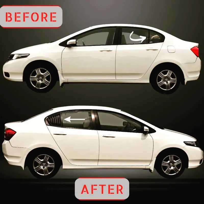 Honda City 2012-2016 Rear Window Quarter Louvers Pakistan – CrazzyCars.pk