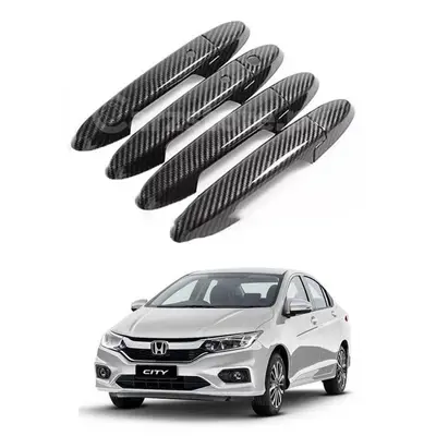 Honda City 2020-2026 Carbon Door Handle Cover Set – Buy Online Pakistan | CrazzyCars.pk