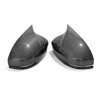 Carbon fiber car mirror covers for Honda, Toyota, Suzuki, Hyundai — sleek, glossy finish