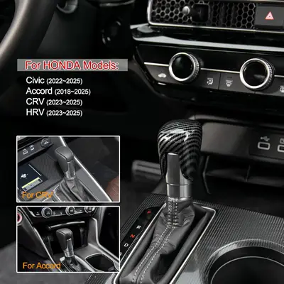 Honda Civic 11th Gen 2022-2026 Carbon Gear Shift Knob Cover