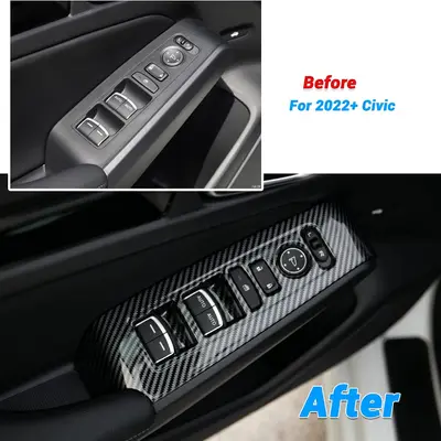 Honda Civic 11th Gen 2022-2026 Carbon Window Control Armrest Cover