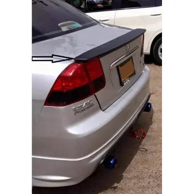 Honda Civic 2001-2005 Rear Trunk Spoiler Unpainted ABS