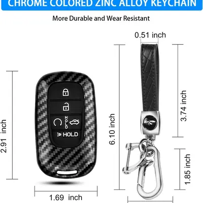 Honda Civic 2022-2026 Carbon Fiber Key Fob Cover 5-Button
