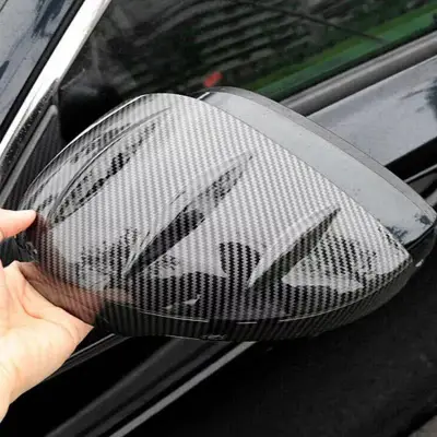 Carbon fiber side mirror cover for car styling, fits Honda Toyota Suzuki Hyundai models