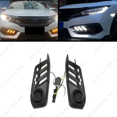 Honda Civic Front Bumper Mustang DRL 2018-2020