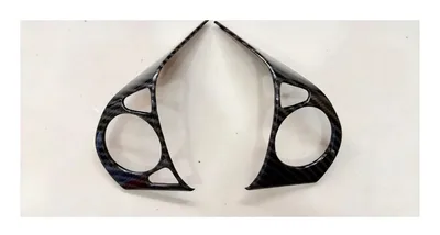 Honda Civic Rebirth 2012-2015 Carbon Fiber Steering Multimedia Button Trims (Pair)