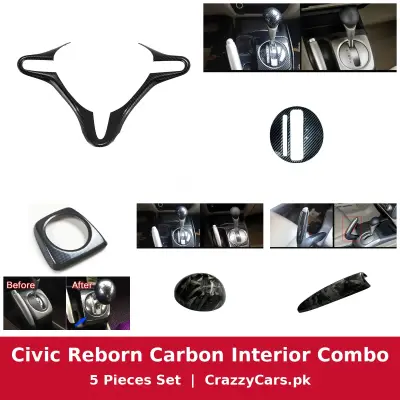Honda Civic Reborn 2006-2012 Carbon Interior Combo (5 Pcs)