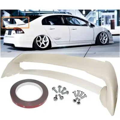 Honda Civic Reborn 2007-2011 Mugen RR Rear Trunk Spoiler Unpainted ABS