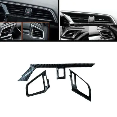 Honda Civic X 2016-2021 Carbon Fiber AC Vent Trims — Honda Civic X (2016–2021) accessories