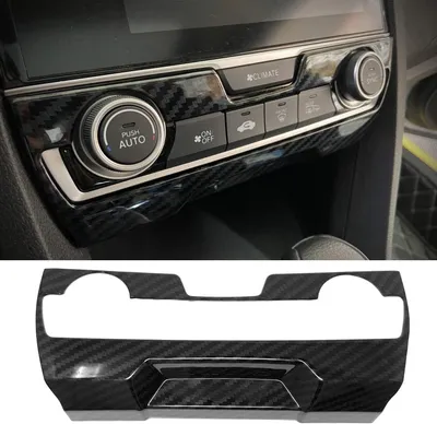 Honda Civic X 2016-2021 Carbon Fiber Center Console Climate Panel Trim