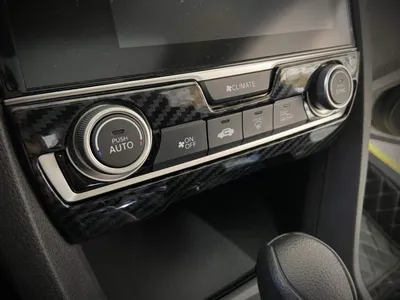 Honda Civic X 2016-2021 Carbon Fiber Center Console Climate Panel Trim