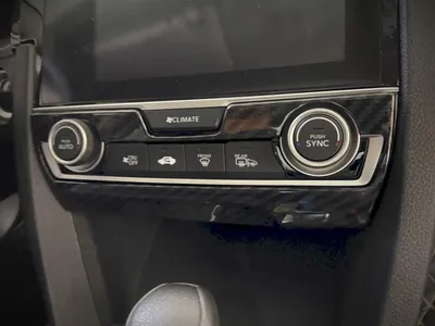 Honda Civic X 2016-2021 Carbon Fiber Center Console Climate Panel Trim