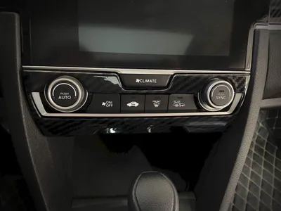 Honda Civic X 2016-2021 Carbon Fiber Center Console Climate Panel Trim
