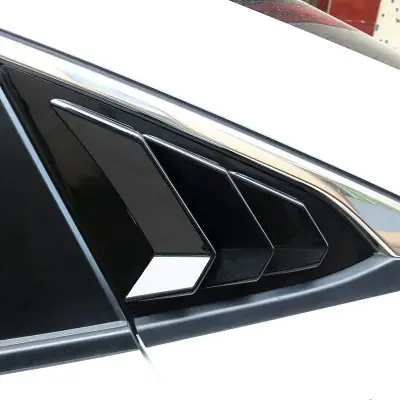 Honda Civic X 2016–2021 Side Window Quarter Louver Covers – Black — Honda Civic X (2016–2021) accessories