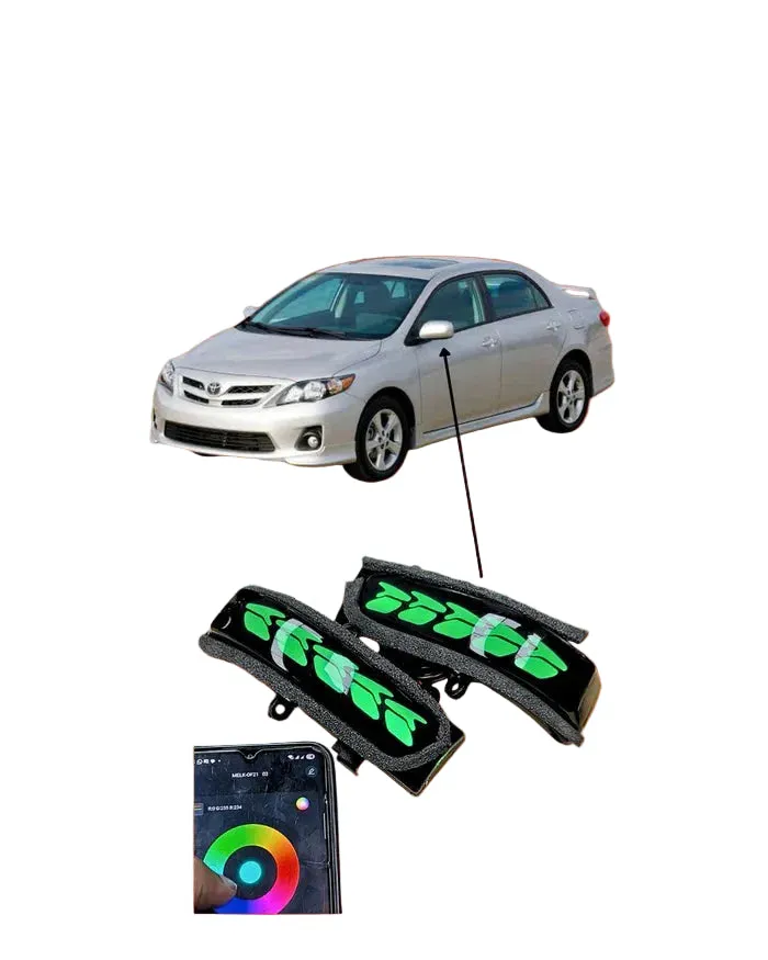 Toyota Corolla 2009-2014 RGB Side Mirror Indicator Dragon Style