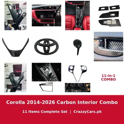 Toyota Corolla 2014-2026 Carbon Interior Combo (11 Items)