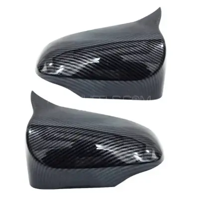 Toyota Corolla 2015–2022 Batman Style Side Mirror Cover – Carbon Fiber / Gloss Black