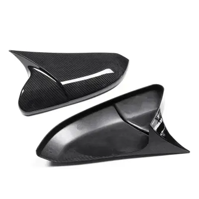 Toyota Corolla 2015–2022 Batman Style Side Mirror Cover – Carbon Fiber / Gloss Black
