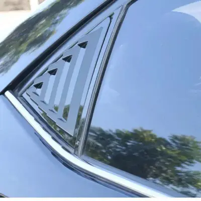 Toyota Corolla 2015–2026 Side Window Louver Shutter Covers – Black — Toyota Corolla E170–E210 (2014–2026) accessories
