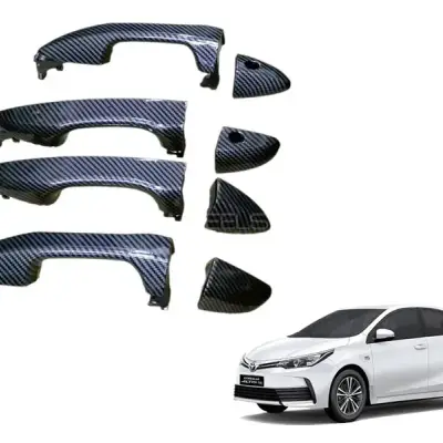 Toyota Corolla 2015-2026 Carbon Fiber Glossy Black Door Handle Covers Set Pakistan – CrazzyCars.pk