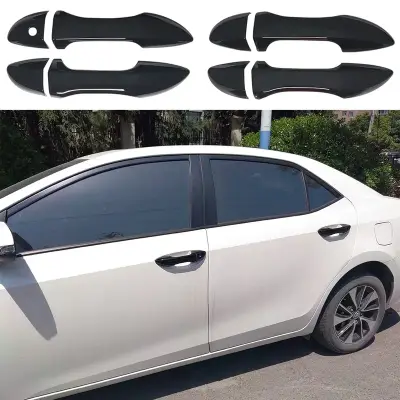 Toyota Corolla 2015-2026 Carbon Door Handle Covers Gloss Black Pair Pakistan – CrazzyCars.pk