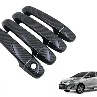 Toyota Yaris 2020-2023 Carbon Fiber Door Handle Cover — Toyota Yaris (2020–Present) accessories