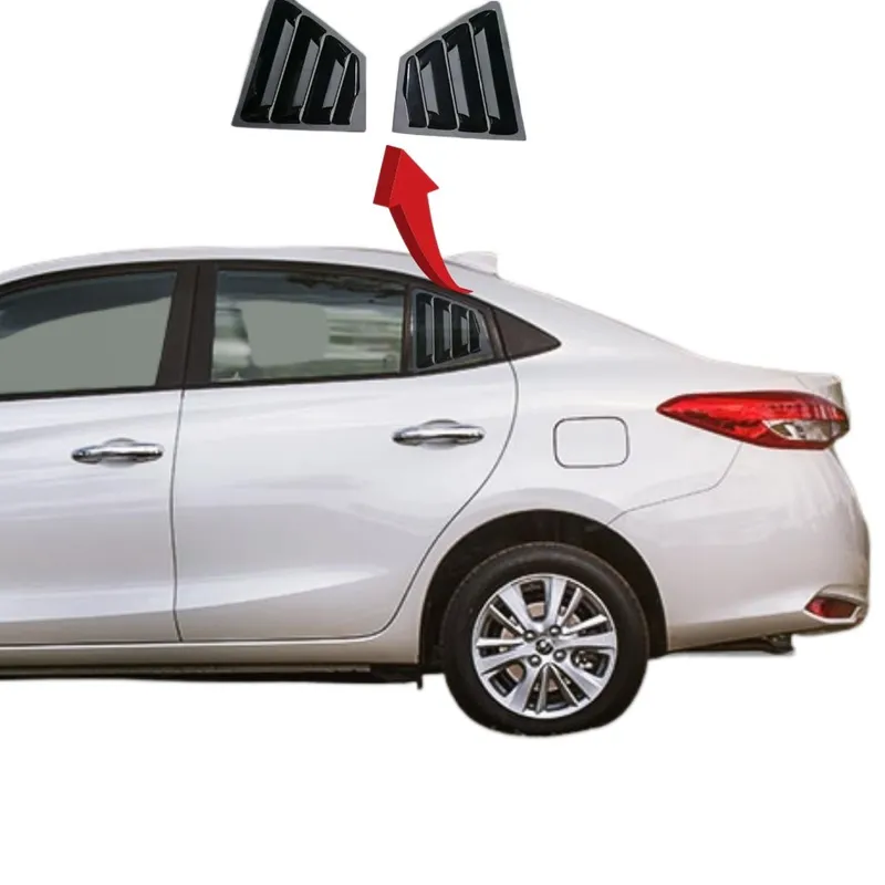 Toyota Yaris Quarter Window Louver Covers Black Pakistan Car Accessories