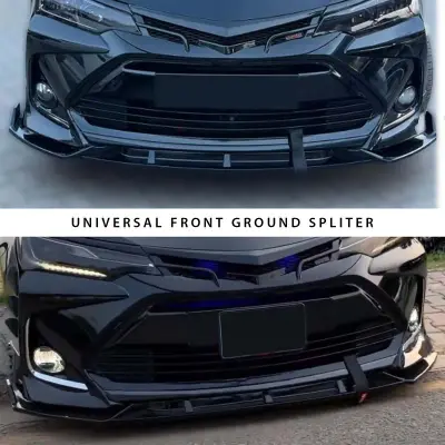 Universal 3-Piece Front Bumper Splitter Ground Style ABS Pakistan – CrazzyCars.pk