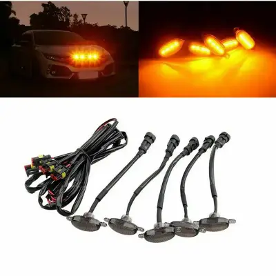 Universal Amber Grill Lights 4PCS – LED Front Grill