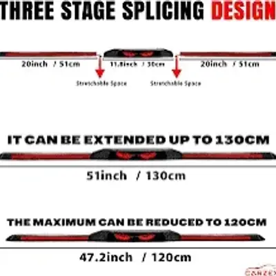Universal Car Eyes Spoiler three-stage splicing design dimensions – CrazzyCars.pk