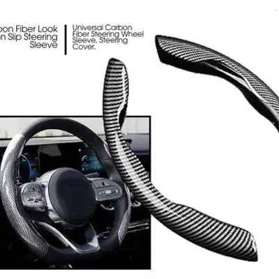 Universal Carbon Fiber Steering Wheel Cover Trims Anti-Slip 2PCS Pakistan – CrazzyCars.pk