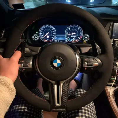 Universal Hand Sewing Top Alcantara Steering Wheel Cover 1 Pc (Black) – Buy Online Pakistan | CrazzyCars.pk