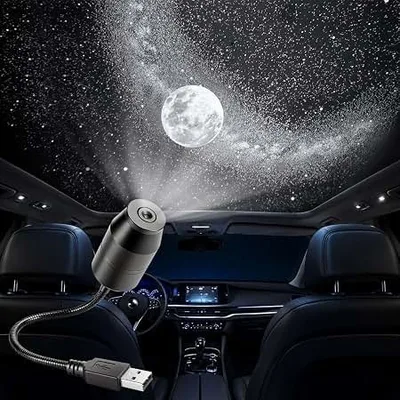 USB Galaxy Moon Star Projector Light for Car Roof (360° Flexible)